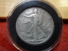 1921d United States Walking Liberty Half Dollar 50c 90% Silver Coin - No Reserve