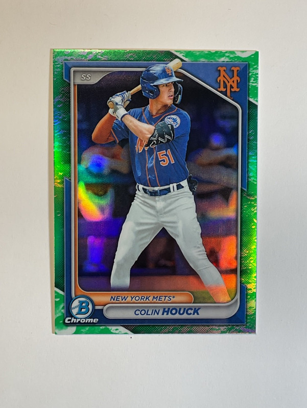 2024 Bowman Chrome Prospects Colin Houck Lunar Glow Refractor rookie card