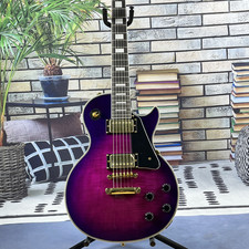 Custom Shop Purple electric guitar bone nut Gold color hardware Free shipping