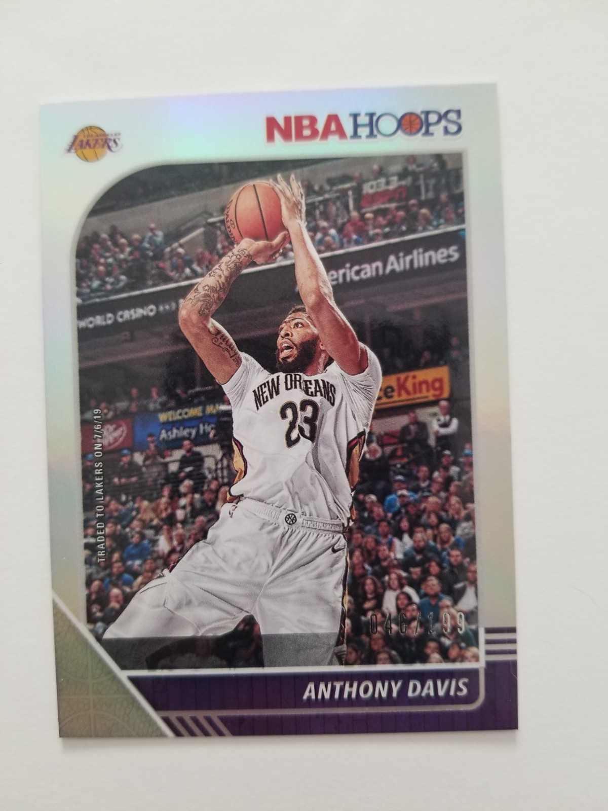 2019-20 Panini NBA Hoops Silver /199 Anthony Davis #89