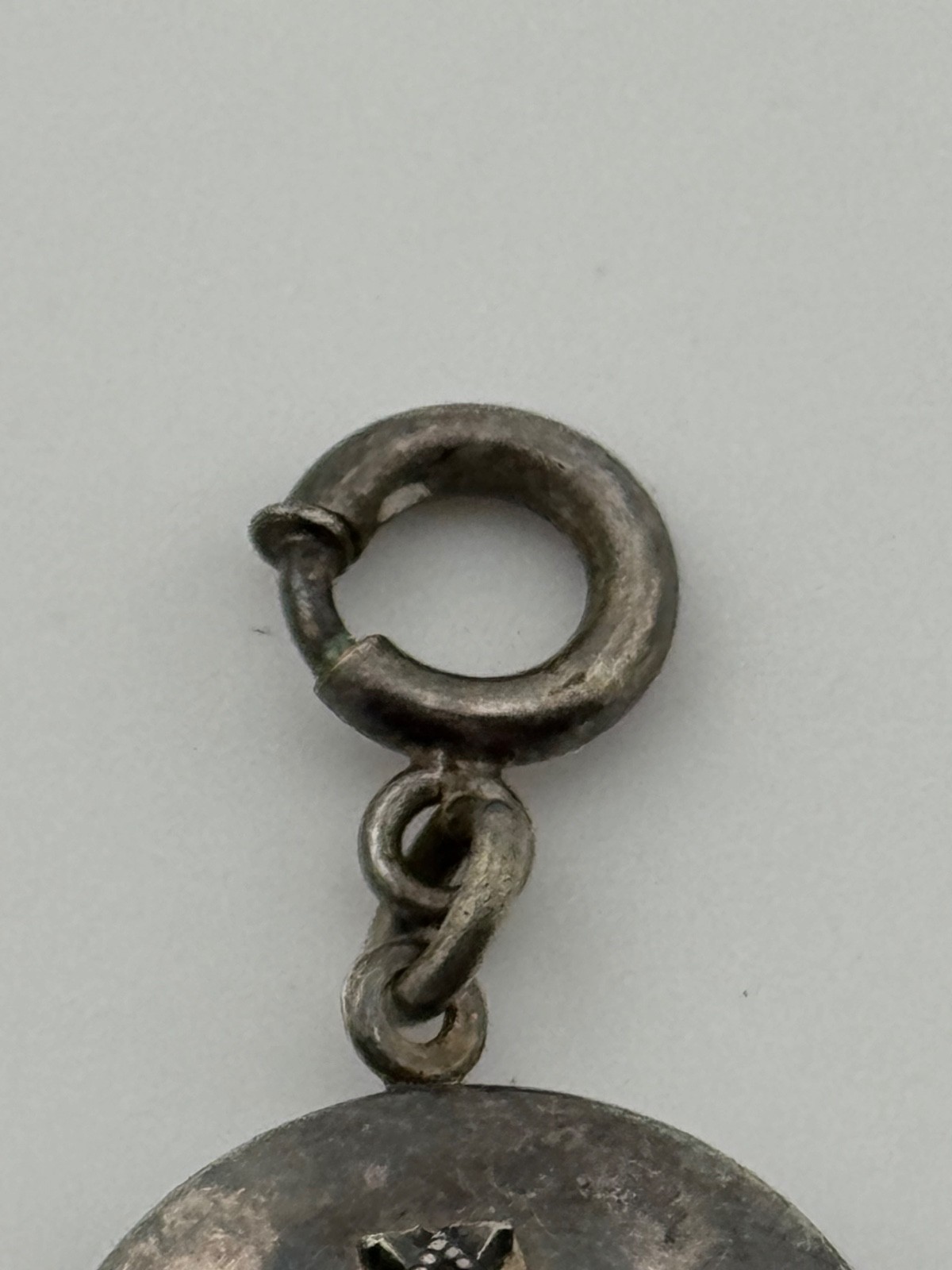 Vintage Delta Chi Fraternity Crest Silver Tone Locket Charm Pendant