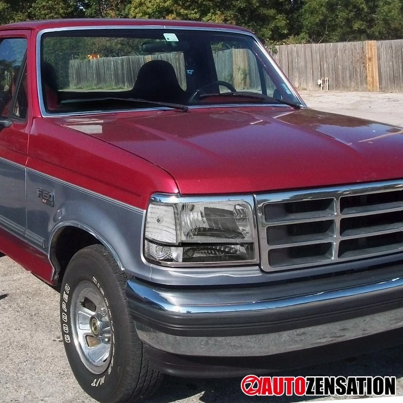 Fit 1992-1996 Ford F150 F250 F350 Bronco Headlights+Corner Bumper Signal Lamps Foto 2 de 4