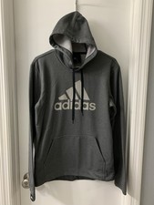 Adidas woman  s Hoodie Size Small Gray Pullover Hooded Sweatshirt long sleeve