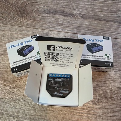 Shelly Plus 2PM   3 Stück NEU & unbenutzt | WLAN Relais mit Messfunktion | Smart
