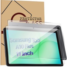 Samsung Tab A10 Plus 11" Tempered Glass Screen Protector 9H HD Clear Film 2Pack