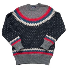 Vintage Woolrich Sweater Mens Medium Wool Mohair Nordic Fair Isle Knit Pullover