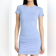 Velvet by Graham & Spencer Blue Bodycon Mini Shirt Dress Size XL NWT