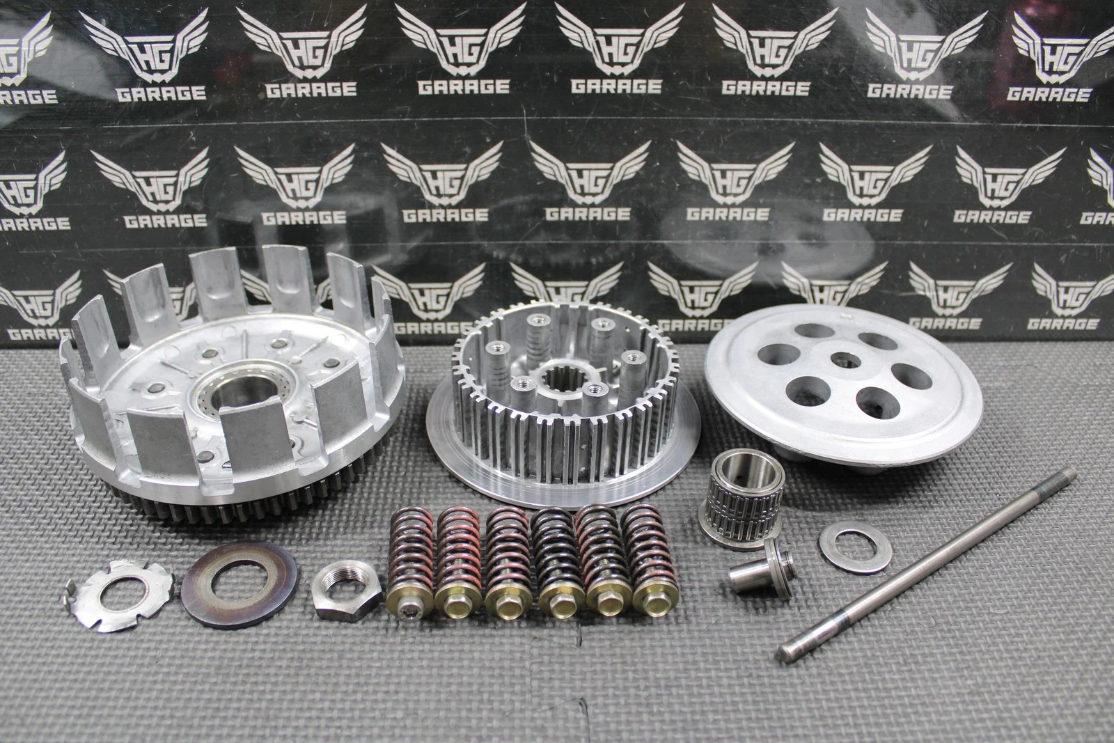 2002 HONDA CR250R OEM CLUTCH BASKET HUB PRESSURE PLATE SPRINGS 22100-KSK-670