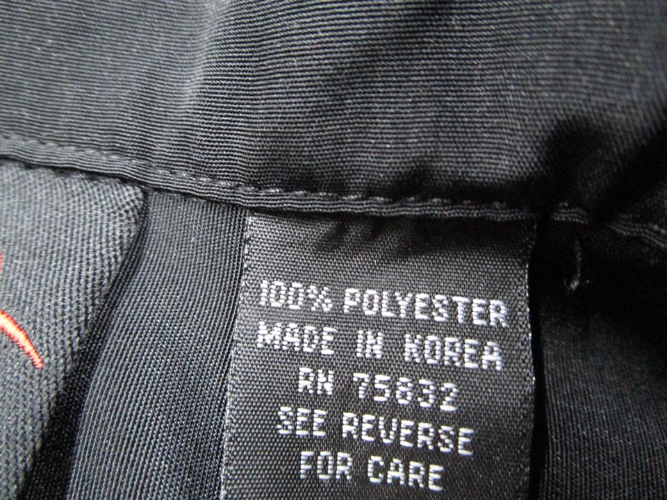 Camisa Libélula Para Hombres Mediana Negra Abotonada Cuello Lazo Calavera Motocicleta Y2K Foto 4 de 4