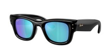 Ray-Ban RB 4940 Black / Light Green Mirror Blue 601/55 Size 47 Sunglasses