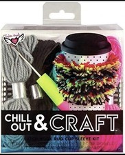 Chill Out Craft Latch Hook Rug Design Cup Sleeve Kit Fashion Angels DIY NEW