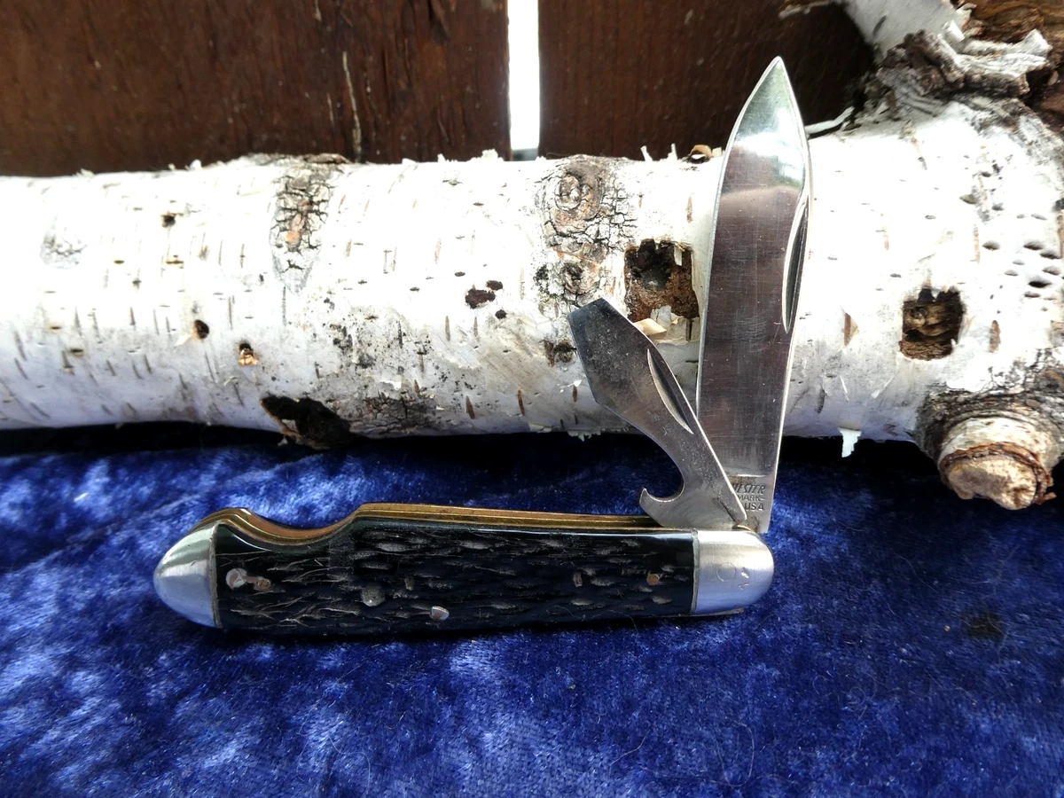 Drop Point Black Ambidextrous Vintage Knives for sale | eBay
