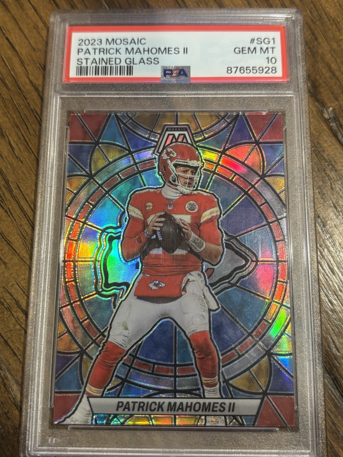 2023 Panini Mosaic - Stained Glass Patrick Mahomes II #SG-1 PSA 10