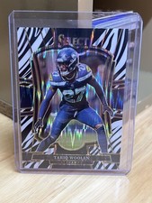 2024 Panini Select Concourse Tariq Woolen #95 Zebra Prizm Seattle Seahawks