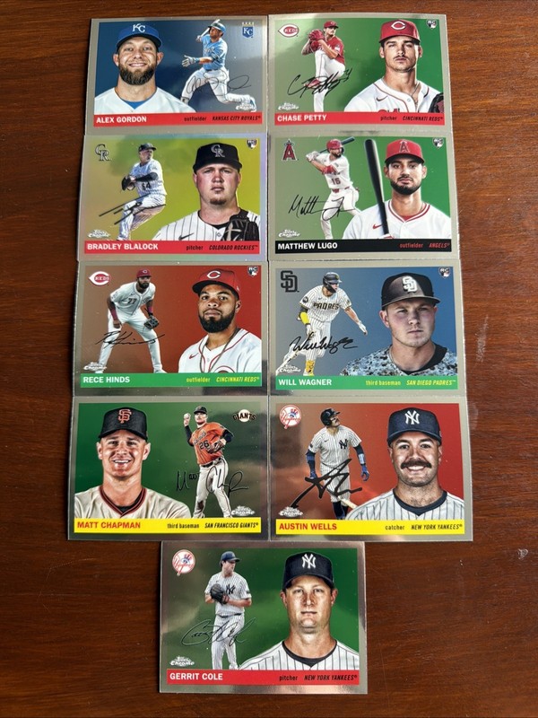 2025 Topps Chrome Platinum Lot Of 9 Cole, Wells, Chapman, Rookies