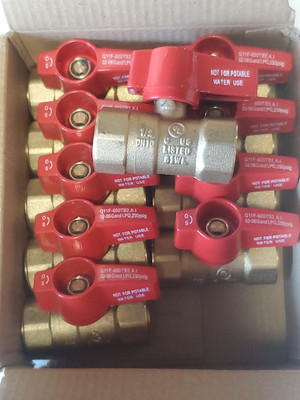 Lot 10 Dormont Gas Shutoff Valve 92-3232 1/2'' F x 1/2'' F Straight Forged Brass