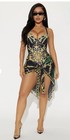 Fashion Nova Moira Underwire 1 Piece Swimsuit Set - Black/combo LARGE — photo 1