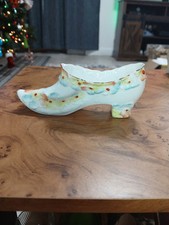 Vintage Victorian Porcelain Shoe W/Stacked Heel