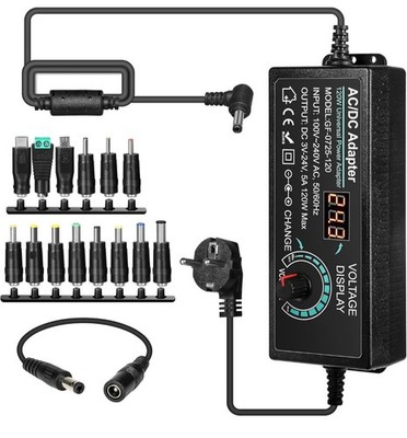 Universal Netzteil 3V-24V 5A 120W Einstellbares Netzteil AC/DC Netzteiladapter 1