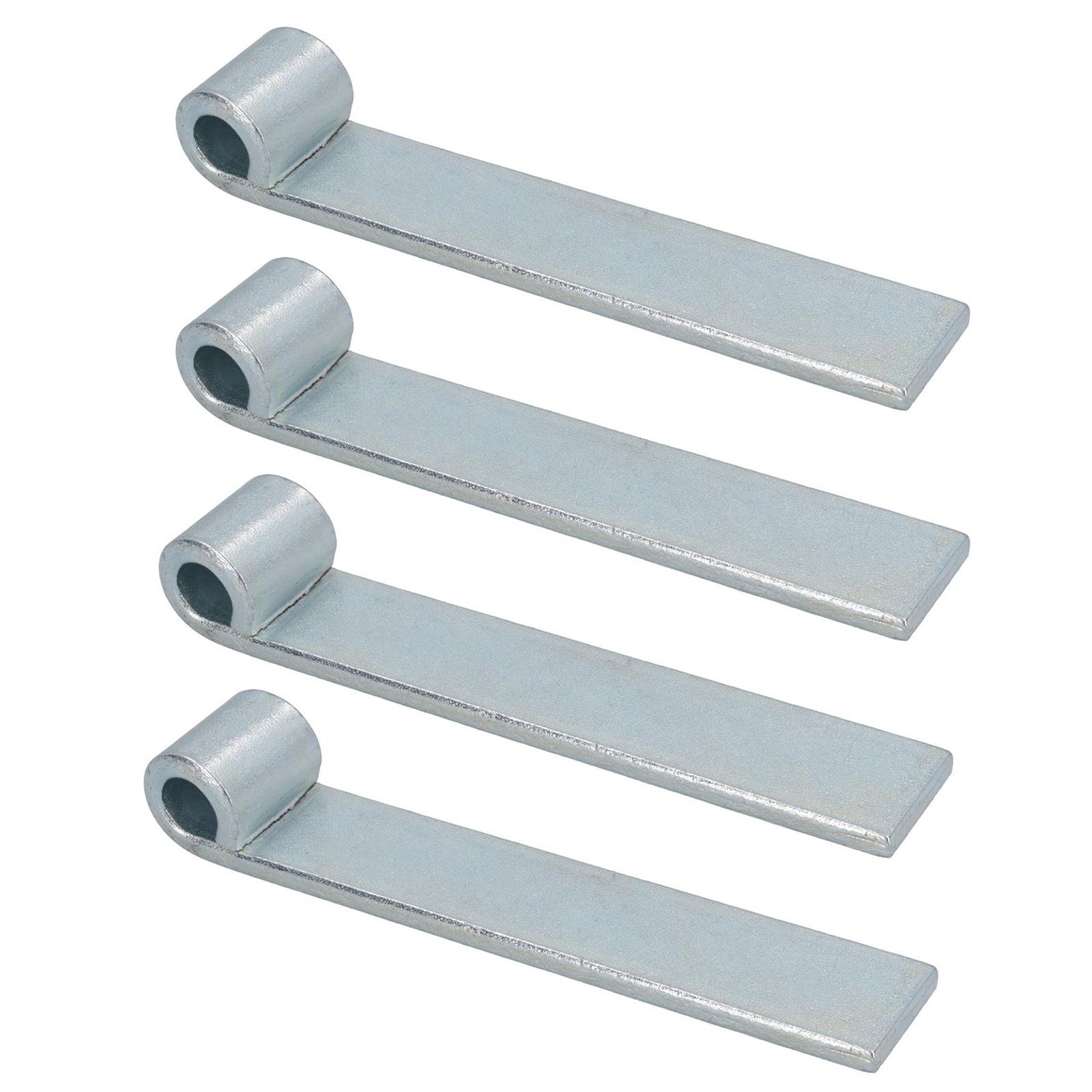 HD Strap Tailgate Straight Hinge for 12.5mm Pins 160mm Long Zinc Plated 4pc