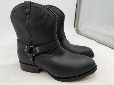 Frye Supply Safety-Crafted Harness Work Boots Women Black Leather Round Toe - 11