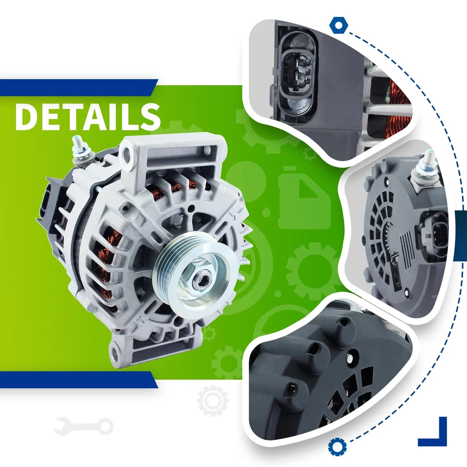 Alternator For Chevy Cobalt Malibu Pontiac G5 Saturn Aura 2.2L 2.4L 2008-2012 Foto 2 de 4