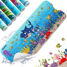 Baby Bath Mat for Tub Non Slip Kids Bath Mat - 40''x16'' Extra Long Cartoon Bath