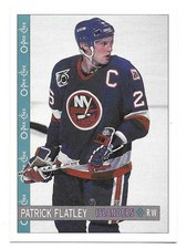PATRICK FLATLEY 1992-93 O-PEE-CHEE CARD NEAR MINT+ CONDITION