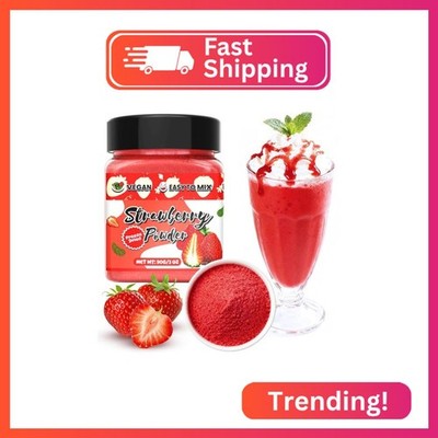 Strawberry Powder - 100% Pure Freeze Dried Strawberries Fruit Powder, Vegan & No