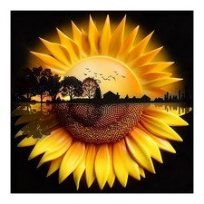 Sunflower Diamond Art Kits for Adults, 5D Diamond Painting Kits for Beginner