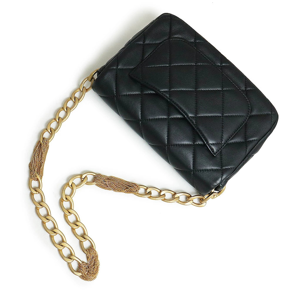 Chanel Metiers d'Art Collection Coco Mark Matelassé Chain Flap One Black #BCB047 image 7
