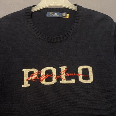 Polo Ralph Lauren Herren Strickpullover Blau Gr. L Neuwertig