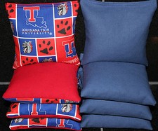 LOUISIANA TECH BULLDOGS CORNHOLE BEAN BAGS Baggo Toss Tailgate Game 8 ACA Bags