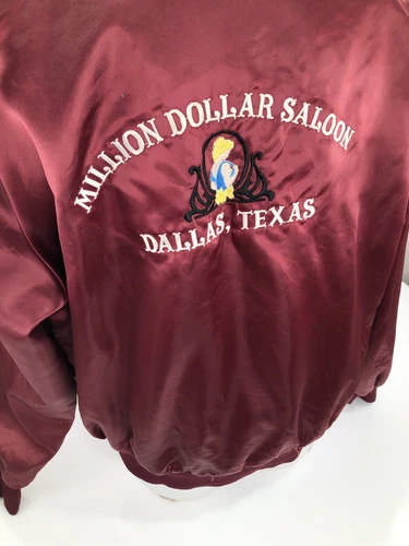 Rare MILLION DOLLAR SALOON / DALLAS TEXAS Adult Gentlemen Strip Club XL Jacket image 3