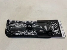 Foster Grant Noelle Black Reading Glasses (Strength:+1.25)