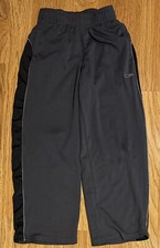 Champion Boys Duo Dry Sweatpants Gray With Black Stripe Size Small 6-7