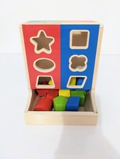 Melissa  Doug Wooden Shape Sorter Color Blocks Used