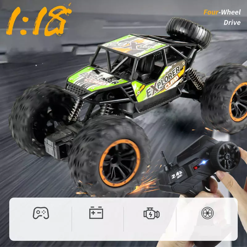 Carrinho Controle Remoto 4x4 Monster Truck Rock Crawler