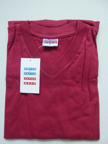8 Stück T-Shirt V-Ausschnitt Gr. L XL ►Detto-Fatto® BEST, apricot, 100% Baumwoll - Bild 5 von 6