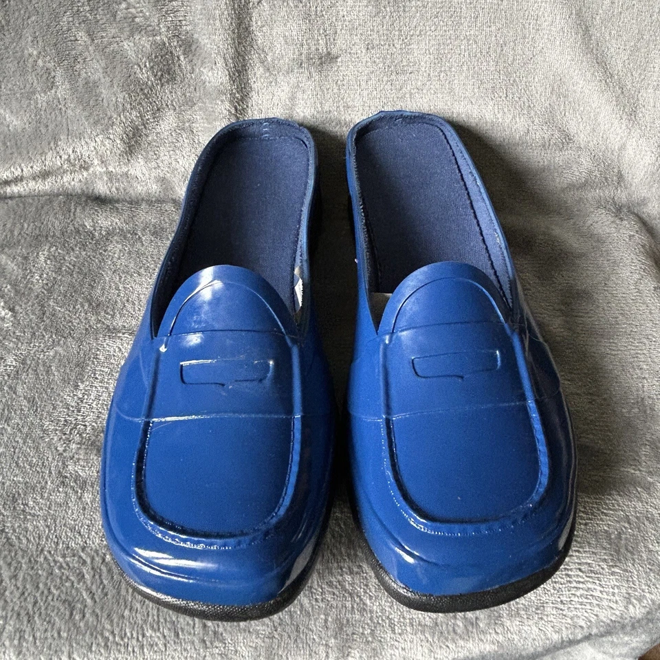 Avon Rain Shoes Womens Size L (9-10) Blue Slip On Loafer Shoes - Image 3 of 4
