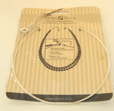 NEW SEALED Elite Better Beads Silvertone Two Tier Cable Necklace
