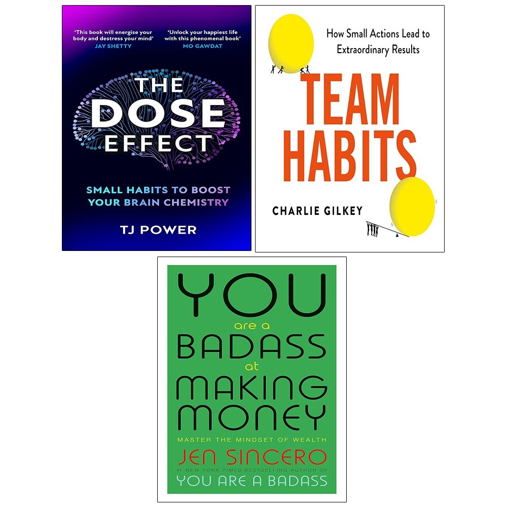 DOSE Effect TJ Power, You Are a Badass at Making Money, Team Habits 3 Books Set