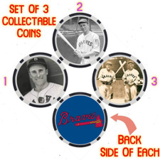 WALLY BERGER - LEGENDARY BRAVES BASEBALL PLAYER - COLLECTABLE COIN SET