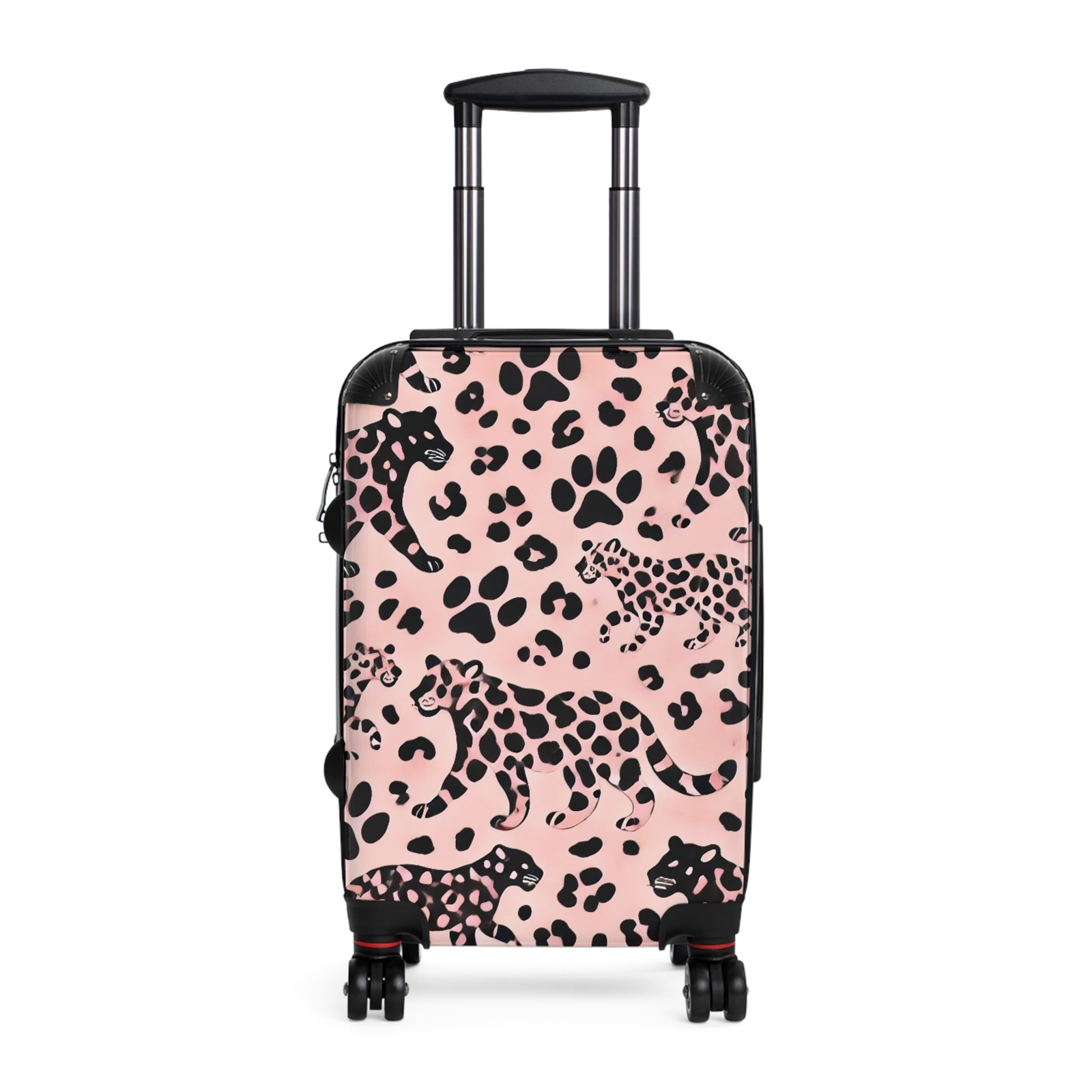 Suitcase, Luggage, Travel Bag, Leopard Print Suitcase, Pink Leopard Pattern,-image