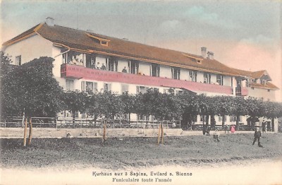 Swiss postcard Kurhaus aux 8 firins Evilard S.Bienne