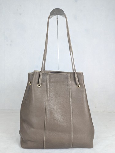 Christian Dior CD Logo Leather Large Shoulder Bag Brown Made in France - Picture 2 of 14