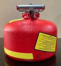 Justrite Safety Disposal Can 2 gallon / 7.5L Red Polyethylene 12" – NEW & Unused