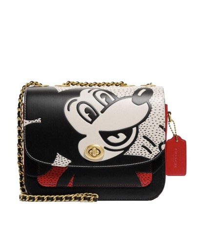 Coach Disney Mickey Mouse X Keith Haring Madison Brass/Red