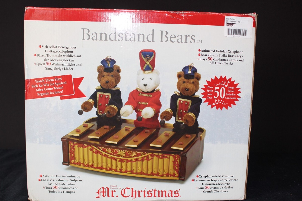 MR. CHRISTMAS BANDSTAND BEARS MUSICAL ANIMATED TEDDY BEARS