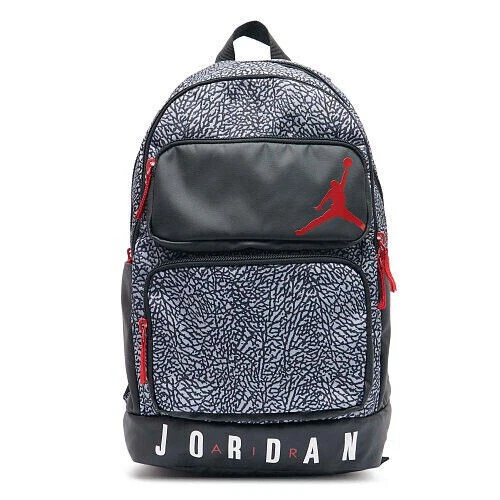 Nike Air Jordan Sport Essential Backpack Black Elephant Print 9A0743 G3A New